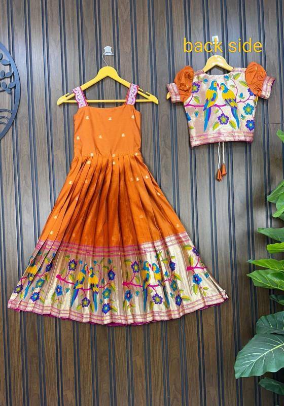 NEW LAUNCING KIDS GOWN PAITHANI silk holesale children clothing